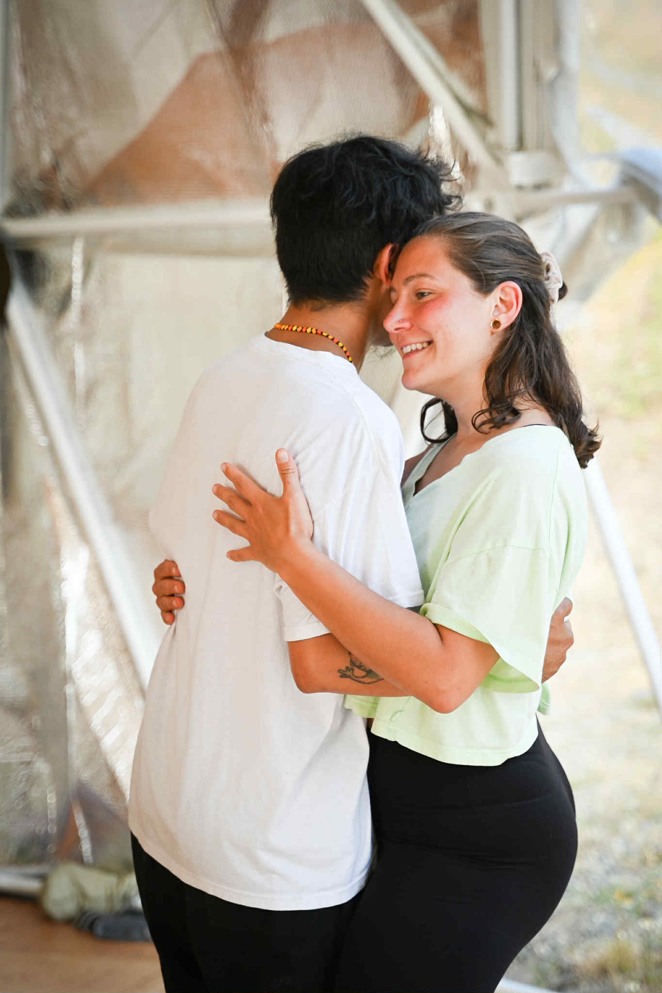 Two adults sharing a close partner-dance connection